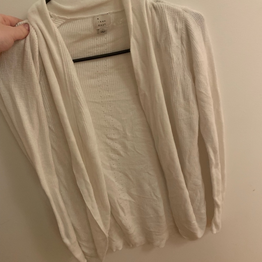 White cardigan